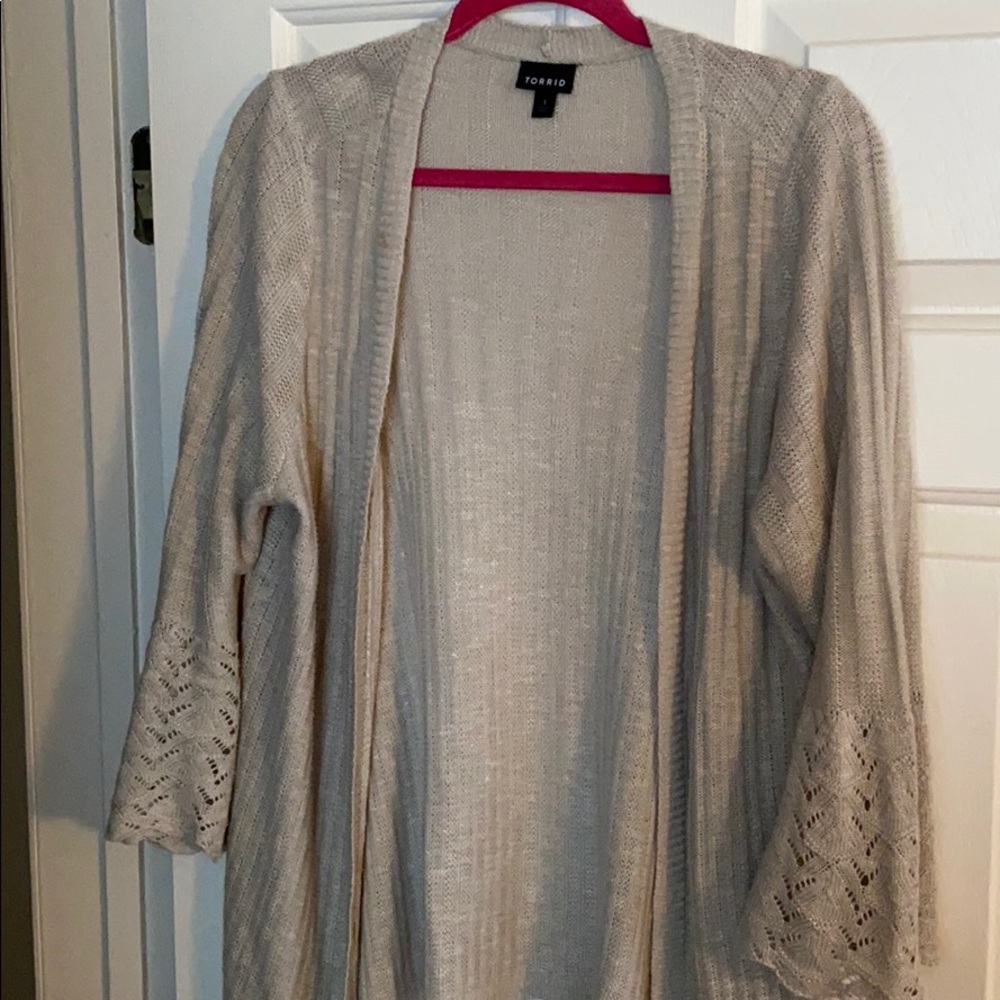 Torrid Creme Light weight Cardigan